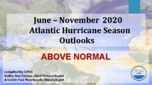 June November 2020 Atlantic Hurricane Season Outlooks ABOVE