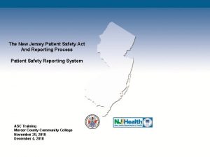 Nj patient safety act