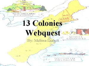 Southern colonies webquest