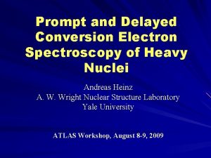 Prompt and Delayed Conversion Electron Spectroscopy of Heavy