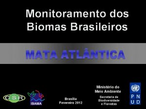 Monitoramento dos Biomas Brasileiros Ministrio do Meio Ambiente