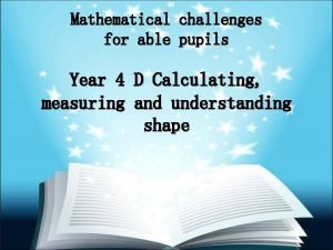 Mathematical challenges for more able pupils