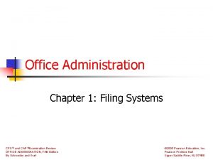 Office automated filing systems