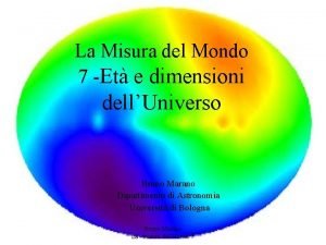 La Misura del Mondo 7 Et e dimensioni