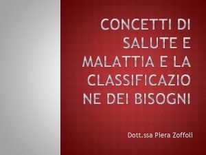 Scala di maslow oss Scala di maslow oss