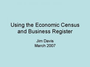 Census business register