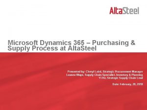 Microsoft dynamics 365 procurement
