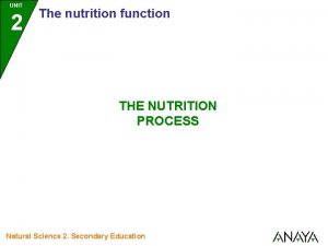 Process of nutrients