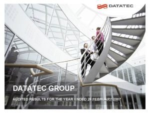 DATATEC GROUP AUDITED RESULTS FOR THE YEAR ENDED