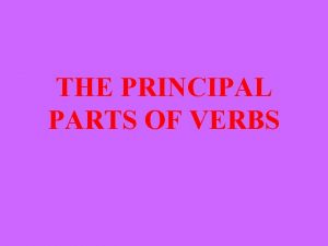Present tense rules chart