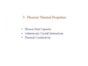 Phonon heat capacity