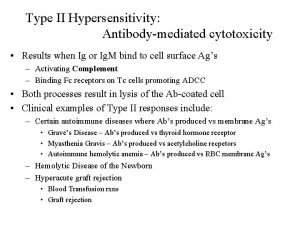 Examples of type 2 hypersensitivity