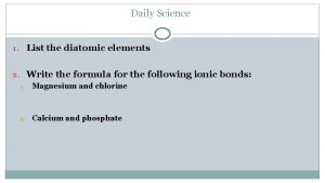 Diatomic molecules list