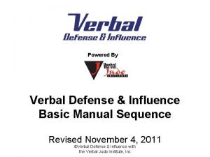 Verbal defense and influence