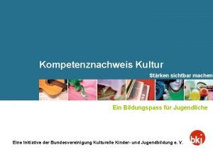 Kompetenznachweis kultur