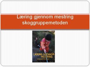 Lring gjennom mestring skoggruppemetoden CA Generelt om boken