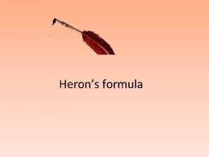 Heroines formula introduction