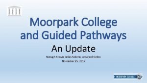 Moorpark college counseling office