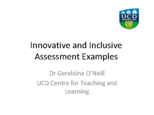 Innovative assessment examples