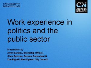 Work experience politics