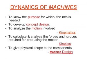 Static force analysis