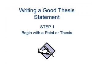 Good thesis statement
