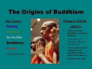 Buddhism key terms