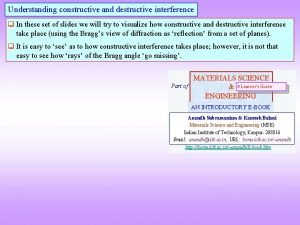 Understanding constructive and destructive interference q In these