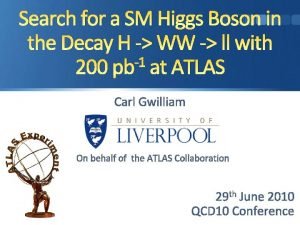 Search for a SM Higgs Boson in the