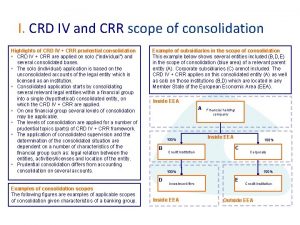 Crd iv and crr difference
