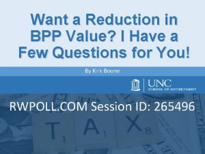 Want a Reduction in BPP Value I Have