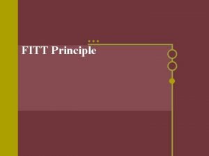 FITT Principle Frequency How often you do exercise