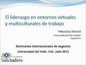 El liderazgo en entornos virtuales y multiculturales de