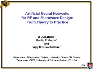 Neural networks for rf and microwave design