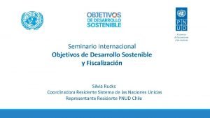 Seminario Internacional Objetivos de Desarrollo Sostenible y Fiscalizacin
