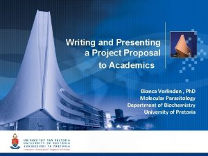 Research project proposal presentation