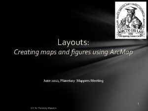 Layouts Creating maps and figures using Arc Map