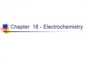 Electro chemistry homework