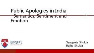 Public Apologies in India Semantics Sentiment and Emotion