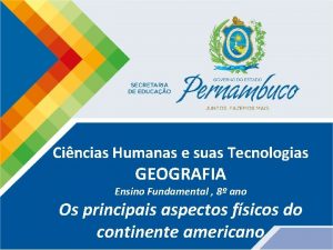 Cincias Humanas e suas Tecnologias GEOGRAFIA Ensino Fundamental