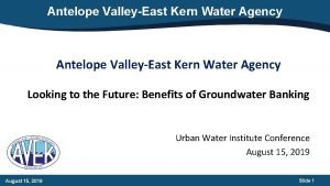 Antelope valley east kern water agency