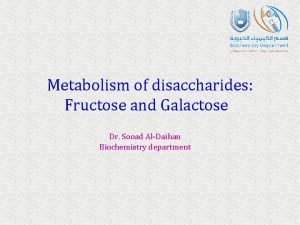 Metabolism of disaccharides