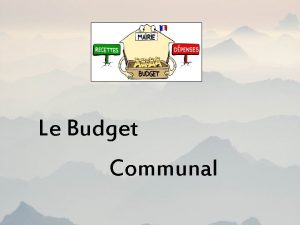 Budget primitif exemple