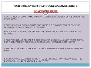 Social studies grade 8 textbook our worldviews