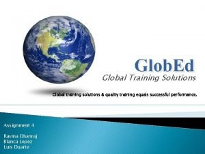 Glob Ed Global Training Solutions Global training solutions