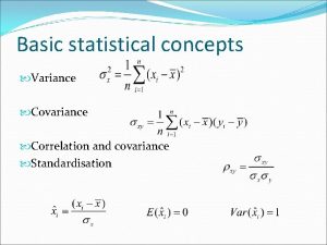 Covariance vs correlation