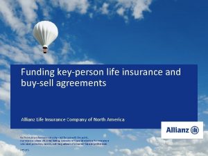 Funding keyperson life insurance and buysell agreements Deb