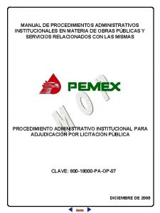 MANUAL DE PROCEDIMIENTOS ADMINISTRATIVOS INSTITUCIONALES EN MATERIA DE