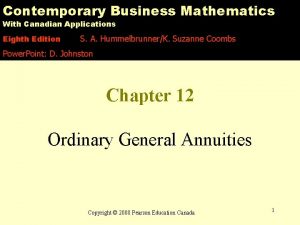 Contemporary Business Mathematics With Canadian Applications Eighth Edition