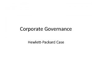 Hp corporate governance